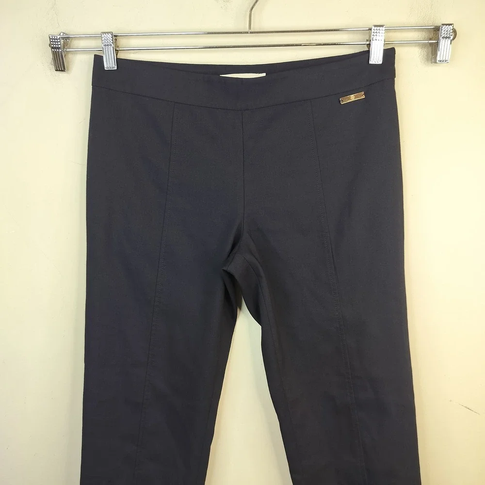 Tory Burch Ankle Pants 6 Womens Career Office Cotton Stretch Navy Blue